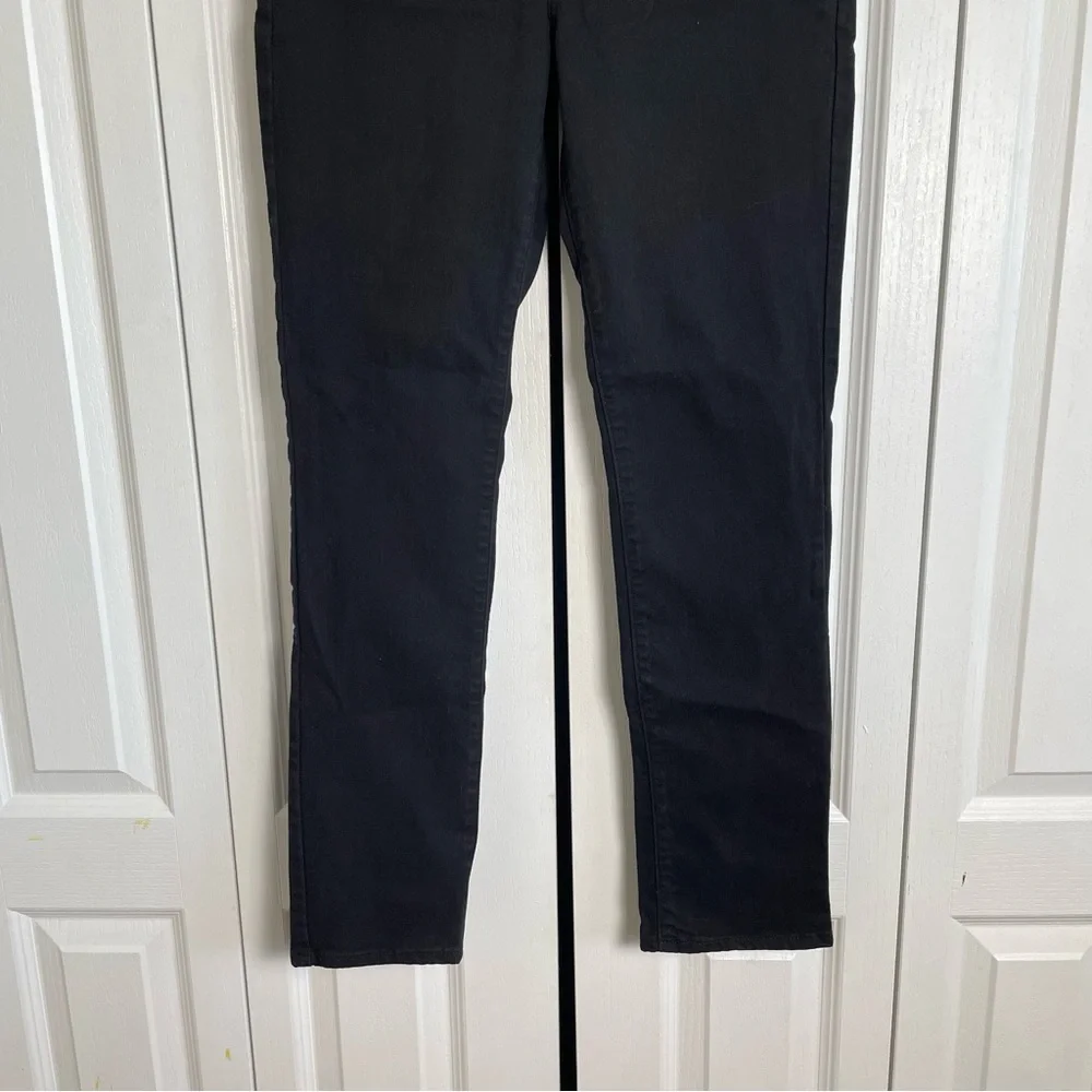 Levi’s Premium 724 High Rise Slim Straight Jeans Women’s 31 Black Stretch Chic - Picture 6 of 15